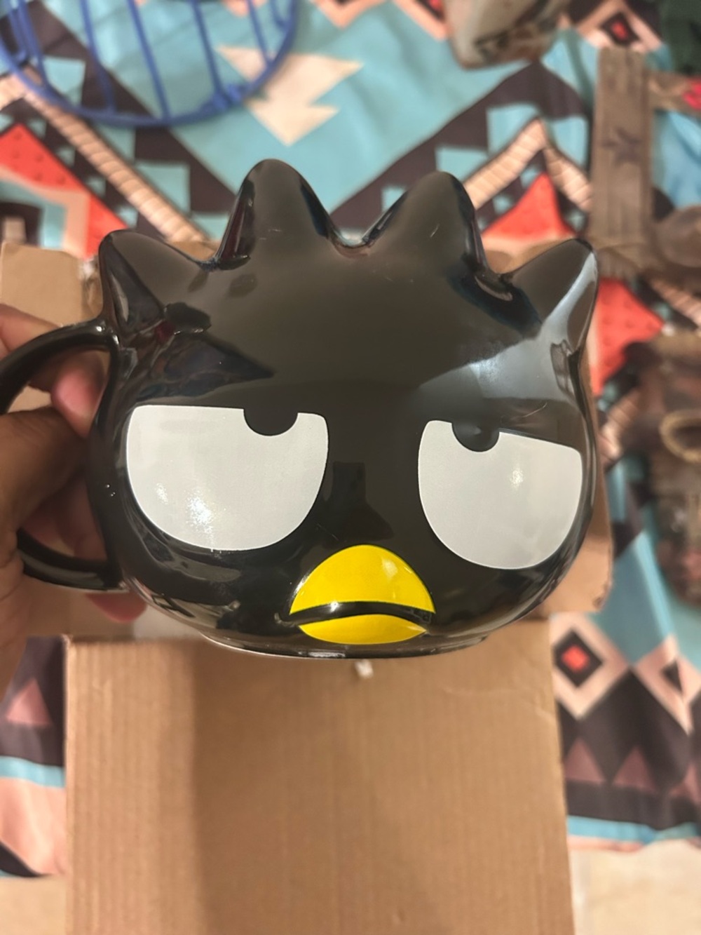 Sanrio Badtz-Maru 18oz Sculpted Ceramic Mug – New Open Box – Hello Kitty Friends